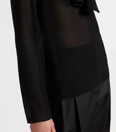 Alaïa Alaïa Sheer tie-neck blouse | Thumbnail 5