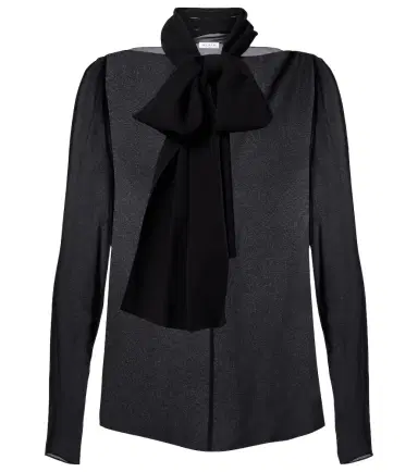Alaïa Alaïa Sheer tie-neck blouse | Thumbnail 1