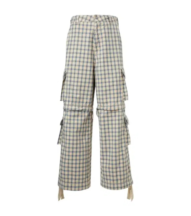 ERL Checked cotton cargo pants