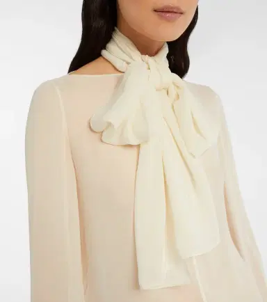 Alaïa Alaïa Sheer tie-neck blouse | Thumbnail 4