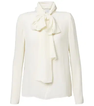Alaïa Alaïa Sheer tie-neck blouse | Thumbnail 1