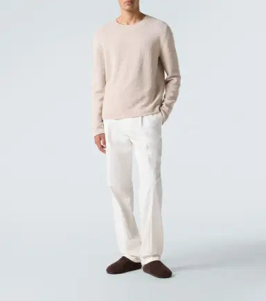 The Row Belamy cotton and cashmere straight pants | Thumbnail 2