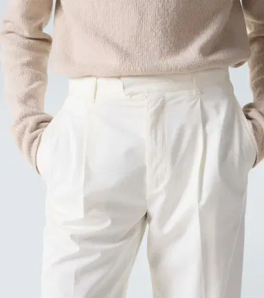 The Row Belamy cotton and cashmere straight pants | Thumbnail 3