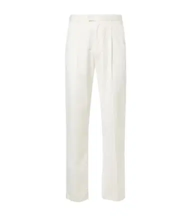 The Row Belamy cotton and cashmere straight pants | Thumbnail 1
