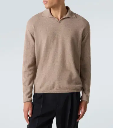 The Row Franz cashmere polo sweater | Thumbnail 3