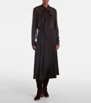 Gabriela Hearst Shildon tie-neck silk blouse | Thumbnail 2 Gabriela Hearst Shildon tie-neck silk blouse | Thumbnail 2