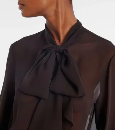 Gabriela Hearst Shildon tie-neck silk blouse | Thumbnail 3 Gabriela Hearst Shildon tie-neck silk blouse | Thumbnail 3