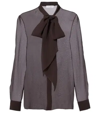 Gabriela Hearst Shildon tie-neck silk blouse | Thumbnail 1 Gabriela Hearst Shildon tie-neck silk blouse | Thumbnail 1