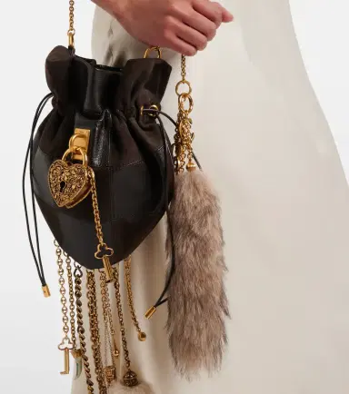 Chloe Chloé Treasure Tails shearling bag charm | Thumbnail 4