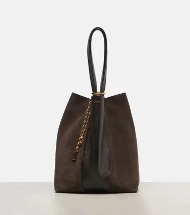 Chloé Chloé Chloé Spin leather and suede tote bag | Thumbnail 4 Chloé Chloé Chloé Spin leather and suede tote bag | Thumbnail 4