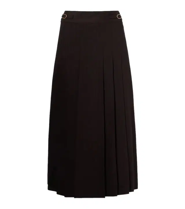 Wesley pleated wool midi skirt
