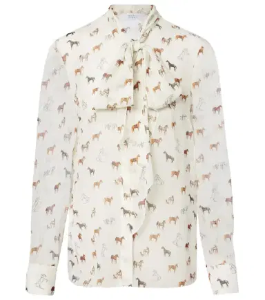 Gabriela Hearst Shildon tie-neck silk blouse | Thumbnail 1