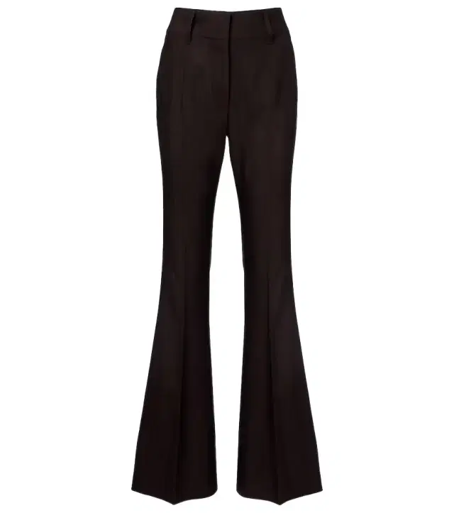 Rhein high-rise wool flared pants