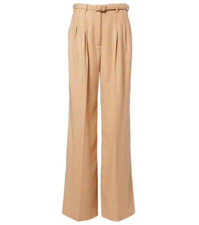 Gabriela Hearst Rhein high-rise wool flared pants