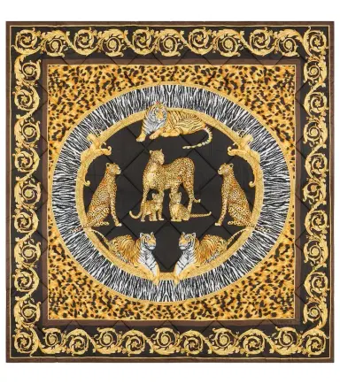 Versace Home Wild Cats cotton satin throw | Thumbnail 1
