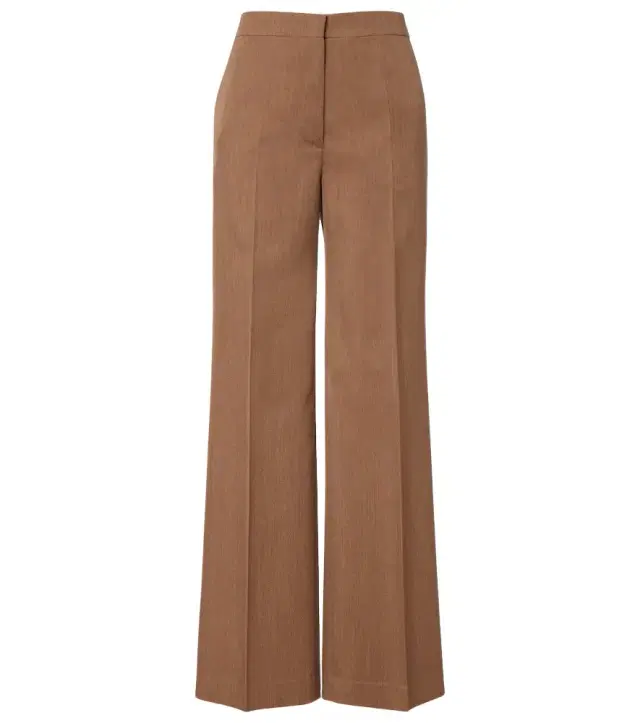 Agel high-rise virgin wool wide-leg pants