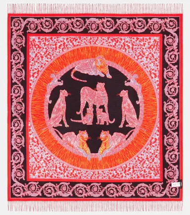 Versace Home Barocco printed wool blanket | Thumbnail 4
