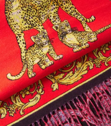 Versace Home Barocco printed wool blanket | Thumbnail 5