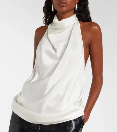 Stella McCartney Halterneck satin top | Thumbnail 4 Stella McCartney Halterneck satin top | Thumbnail 4