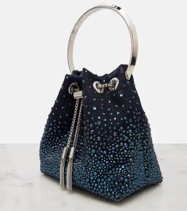 Jimmy Choo Bon Bon embellished mesh bucket bag | Thumbnail 2 Jimmy Choo Bon Bon embellished mesh bucket bag | Thumbnail 2