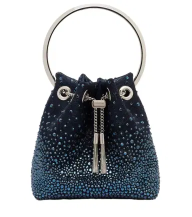 Jimmy Choo Bon Bon embellished mesh bucket bag | Thumbnail 1 Jimmy Choo Bon Bon embellished mesh bucket bag | Thumbnail 1