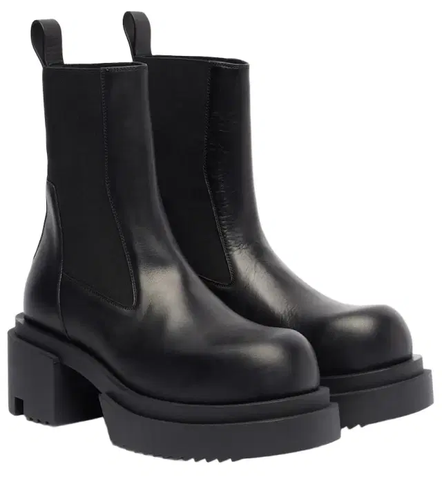 Rick Owens Beatle leather platform Chelsea boots