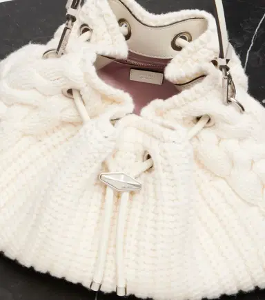 Jimmy Choo Cinch cable-knit bucket bag | Thumbnail 2