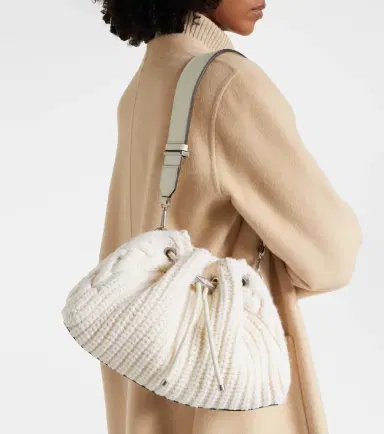 Jimmy Choo Cinch cable-knit bucket bag | Thumbnail 4
