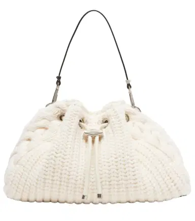 Jimmy Choo Cinch cable-knit bucket bag | Thumbnail 1