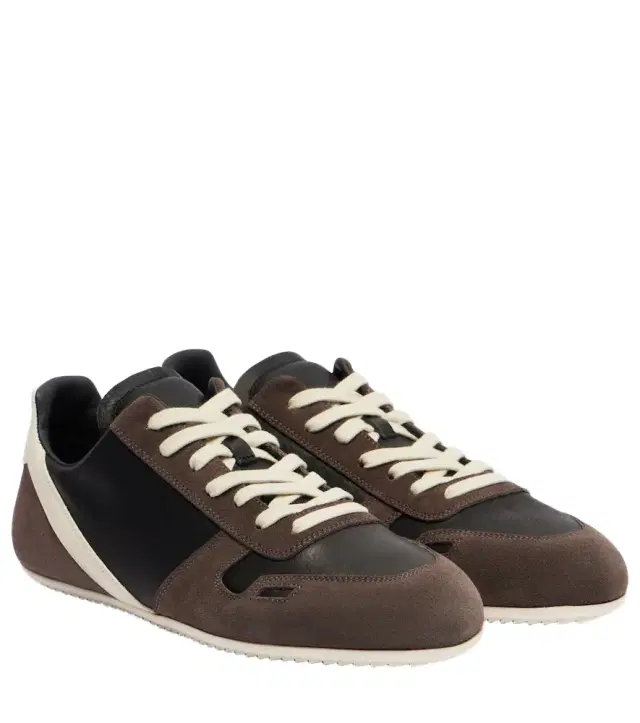 Rick Owens Minimal leather and suede sneakers