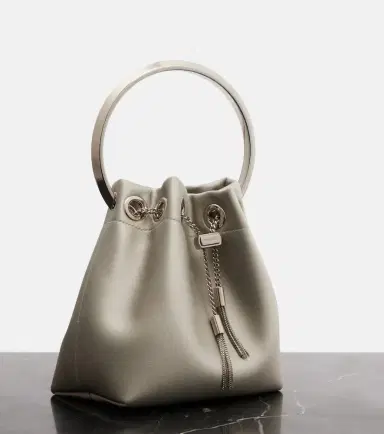 Jimmy Choo Bon Bon satin bucket bag | Thumbnail 2