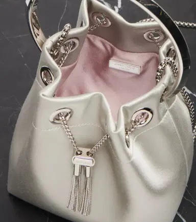 Jimmy Choo Bon Bon satin bucket bag | Thumbnail 4