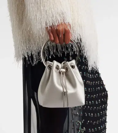 Jimmy Choo Bon Bon satin bucket bag | Thumbnail 6