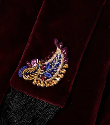 Etro Embellished paisley cotton velvet scarf | Thumbnail 3