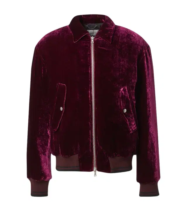 Dries Van Noten Velvet bomber jacket