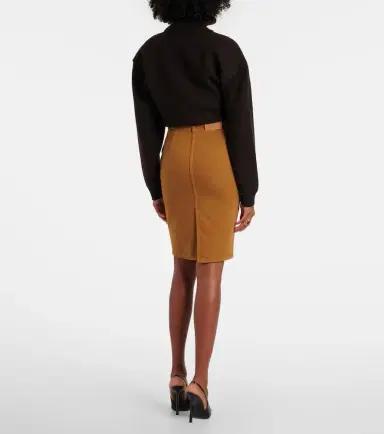 Saint Laurent Cotton pencil skirt | Thumbnail 4 Saint Laurent Cotton pencil skirt | Thumbnail 4