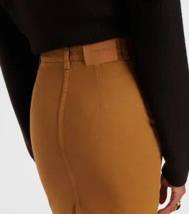 Saint Laurent Cotton pencil skirt | Thumbnail 5 Saint Laurent Cotton pencil skirt | Thumbnail 5