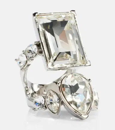 McQueen Cocktail crystal-embellished ring | Thumbnail 3