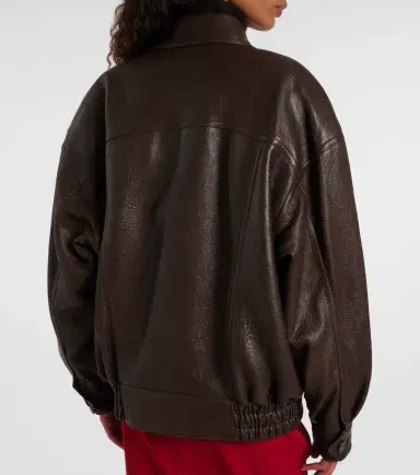 Saint Laurent Leather bomber jacket | Thumbnail 5