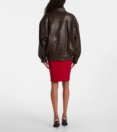 Saint Laurent Leather bomber jacket | Thumbnail 6