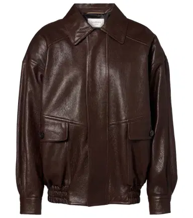 Saint Laurent Leather bomber jacket | Thumbnail 1