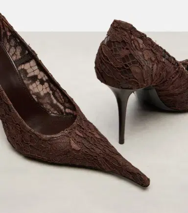Saint Laurent Thierry 95 tulle lace pumps | Thumbnail 3