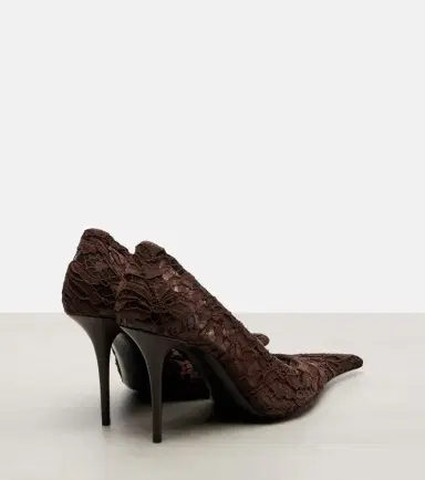 Saint Laurent Thierry 95 tulle lace pumps | Thumbnail 4