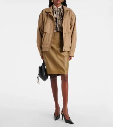 Saint Laurent Cassandre leather pencil skirt | Thumbnail 2