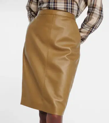 Saint Laurent Cassandre leather pencil skirt | Thumbnail 3