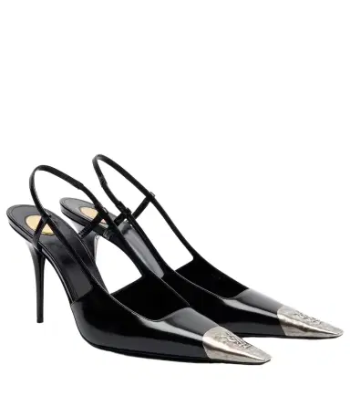 Saint Laurent Jeanne 90 leather slingback pumps | Thumbnail 1 Saint Laurent Jeanne 90 leather slingback pumps | Thumbnail 1