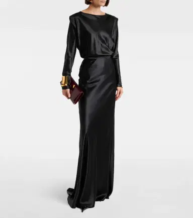 Saint Laurent Pleated silk maxi skirt | Thumbnail 2 Saint Laurent Pleated silk maxi skirt | Thumbnail 2