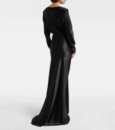 Saint Laurent Pleated silk maxi skirt | Thumbnail 4 Saint Laurent Pleated silk maxi skirt | Thumbnail 4