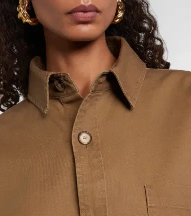 Saint Laurent Cassandre cotton and linen overshirt | Thumbnail 3