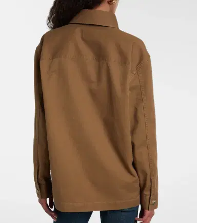Saint Laurent Cassandre cotton and linen overshirt | Thumbnail 4